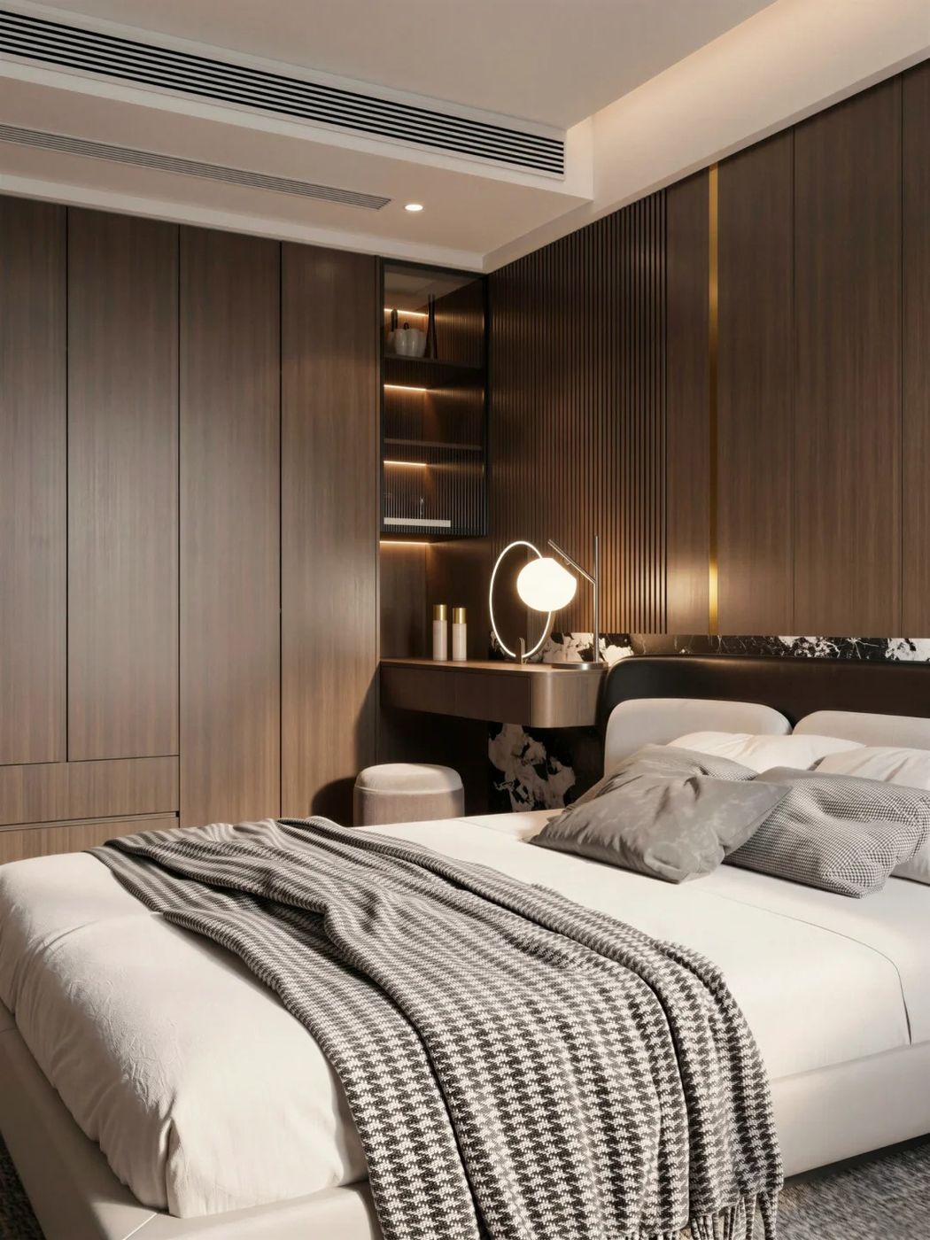 Dark bedroom storage