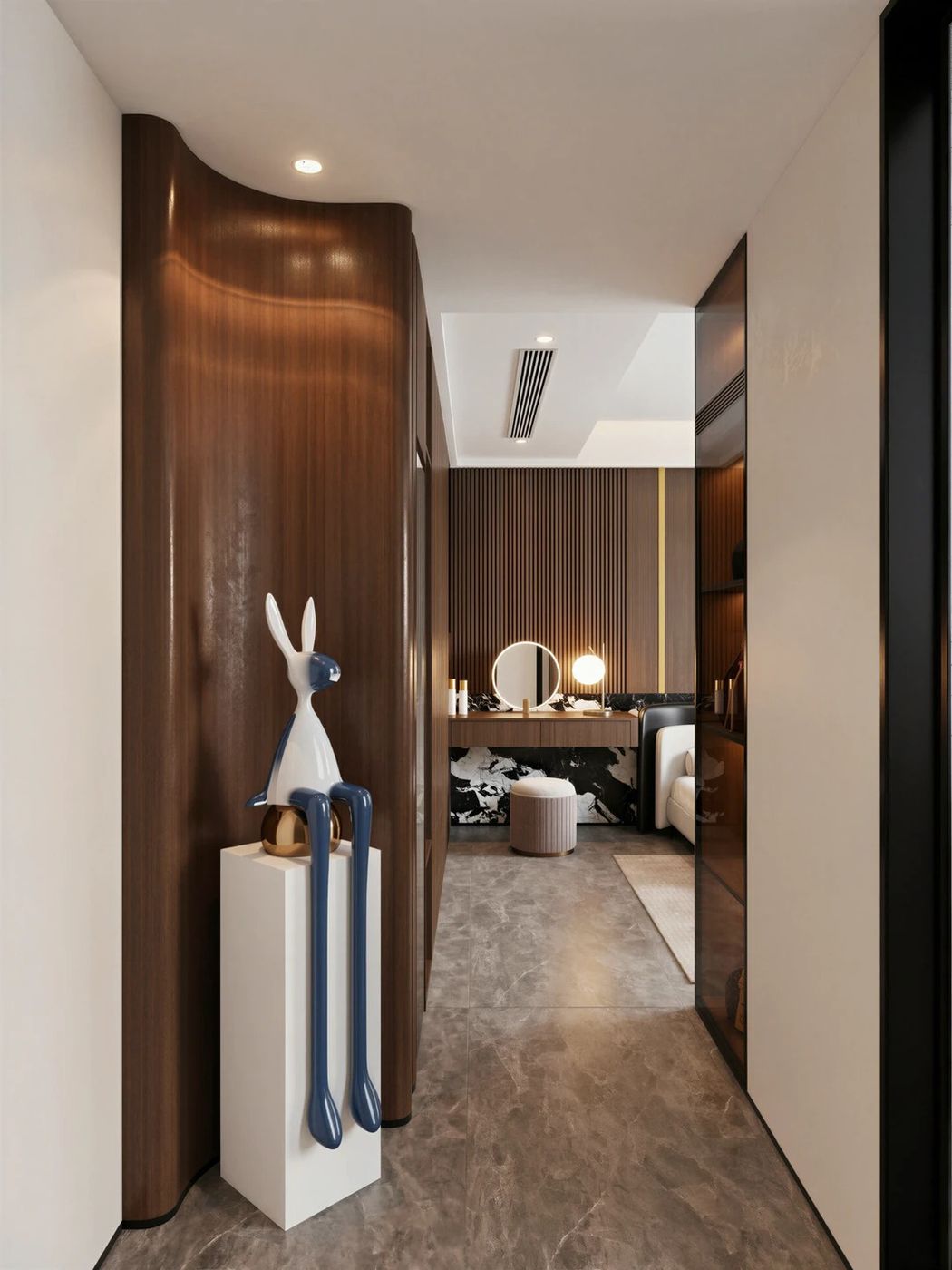 Floor-to-ceiling bedroom wardrobe