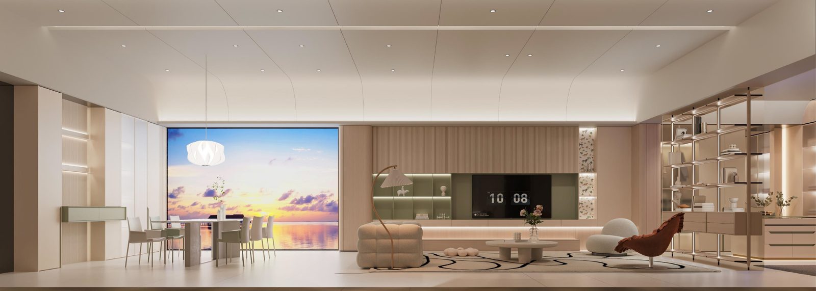 Cream living and dining