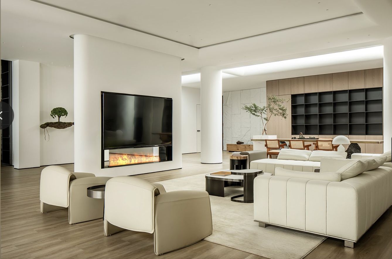 TV wall and display cabinets