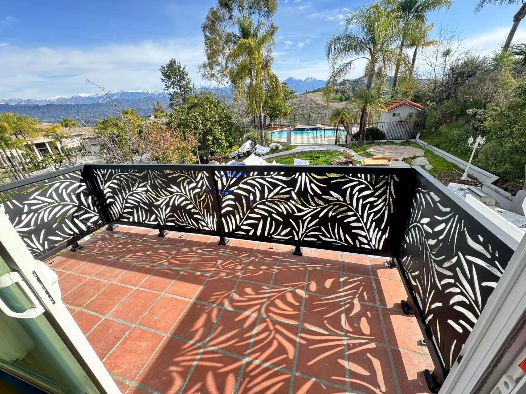 Laser-cut balcony railing