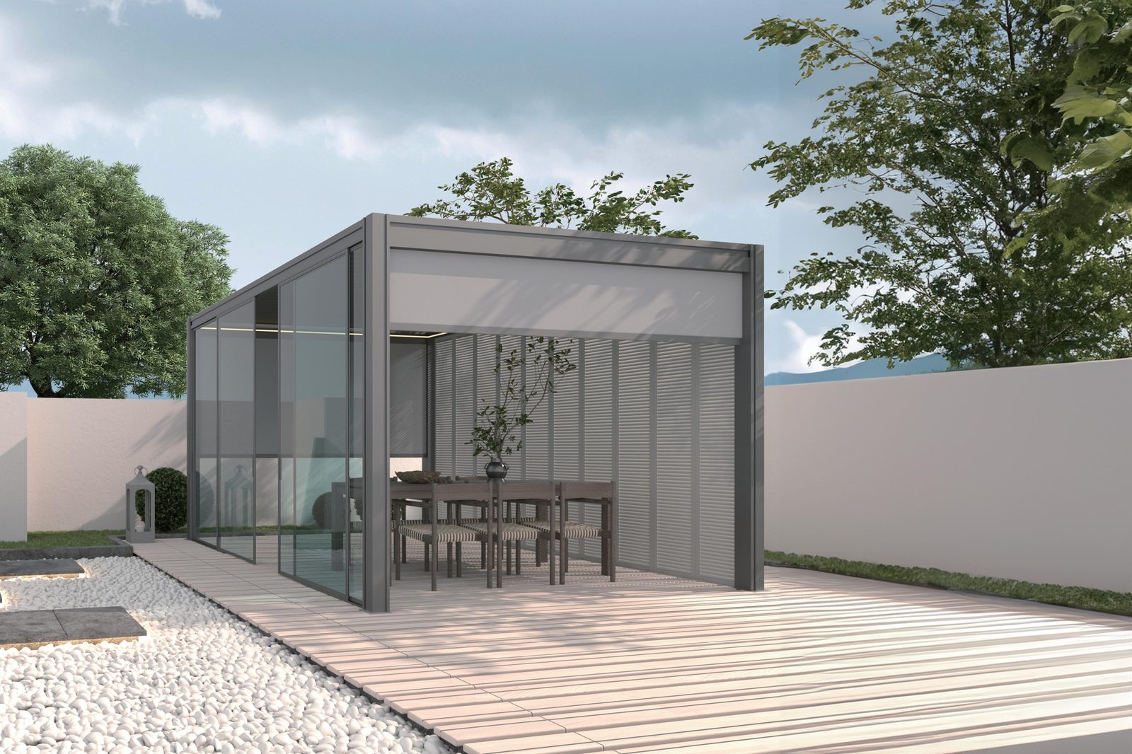 Glass sliding enclosure